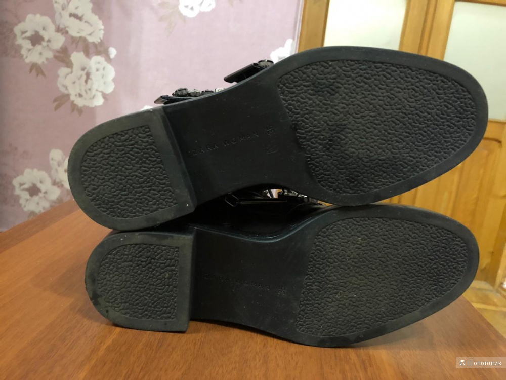 Кожаные ботинки ZARA. Размер 35-36