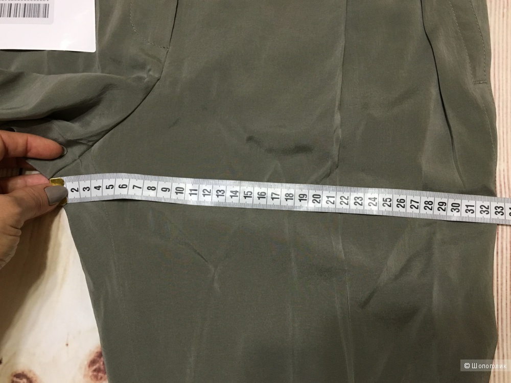 Шелковые брюки BRUNELLO CUCINELLI, размер IT46/RUS48, на рос. 48-50