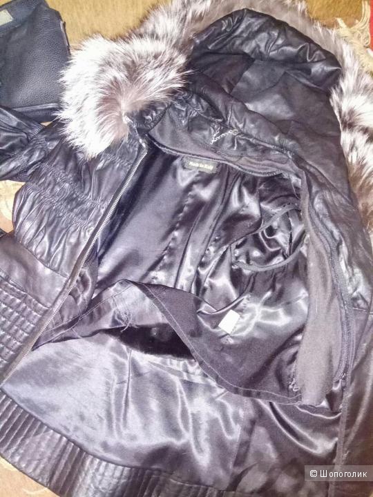 Куртка кожаная зимняя 42/44 размер
