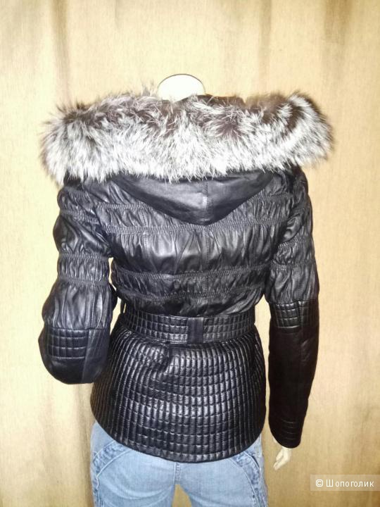 Куртка кожаная зимняя 42/44 размер