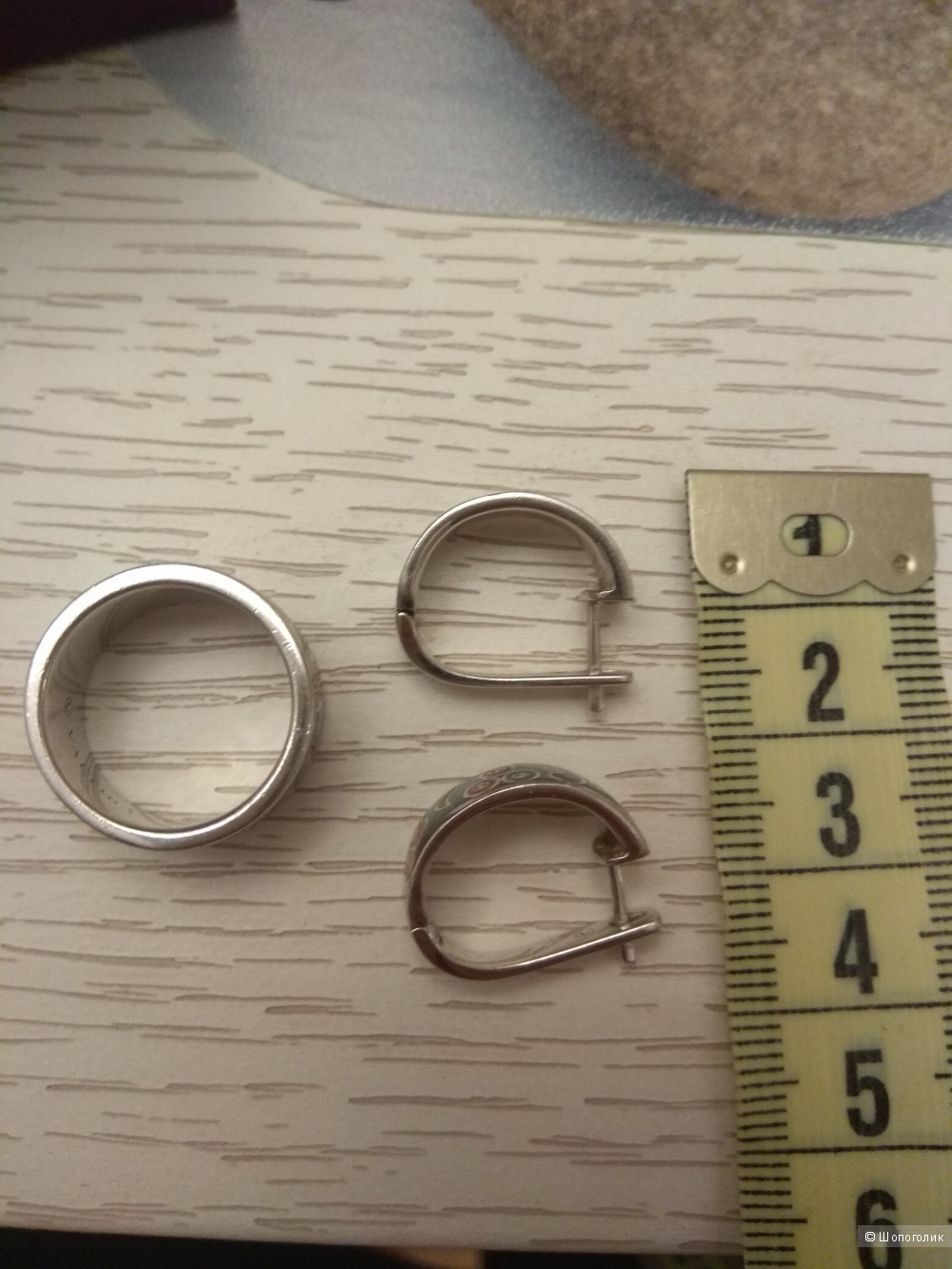 Комплект серьги и кольцо Вальтера, серебро, one size