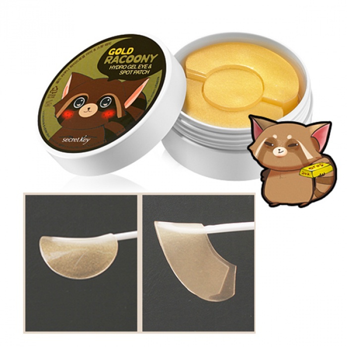 Патчи с золотом Secret Key Gold Racoony HydroGel Eye and Spot Patch
