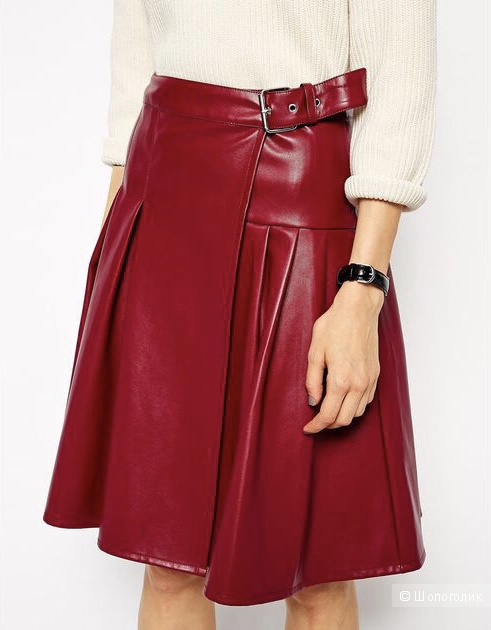 Юбка из кожзаменителя Asos UK10