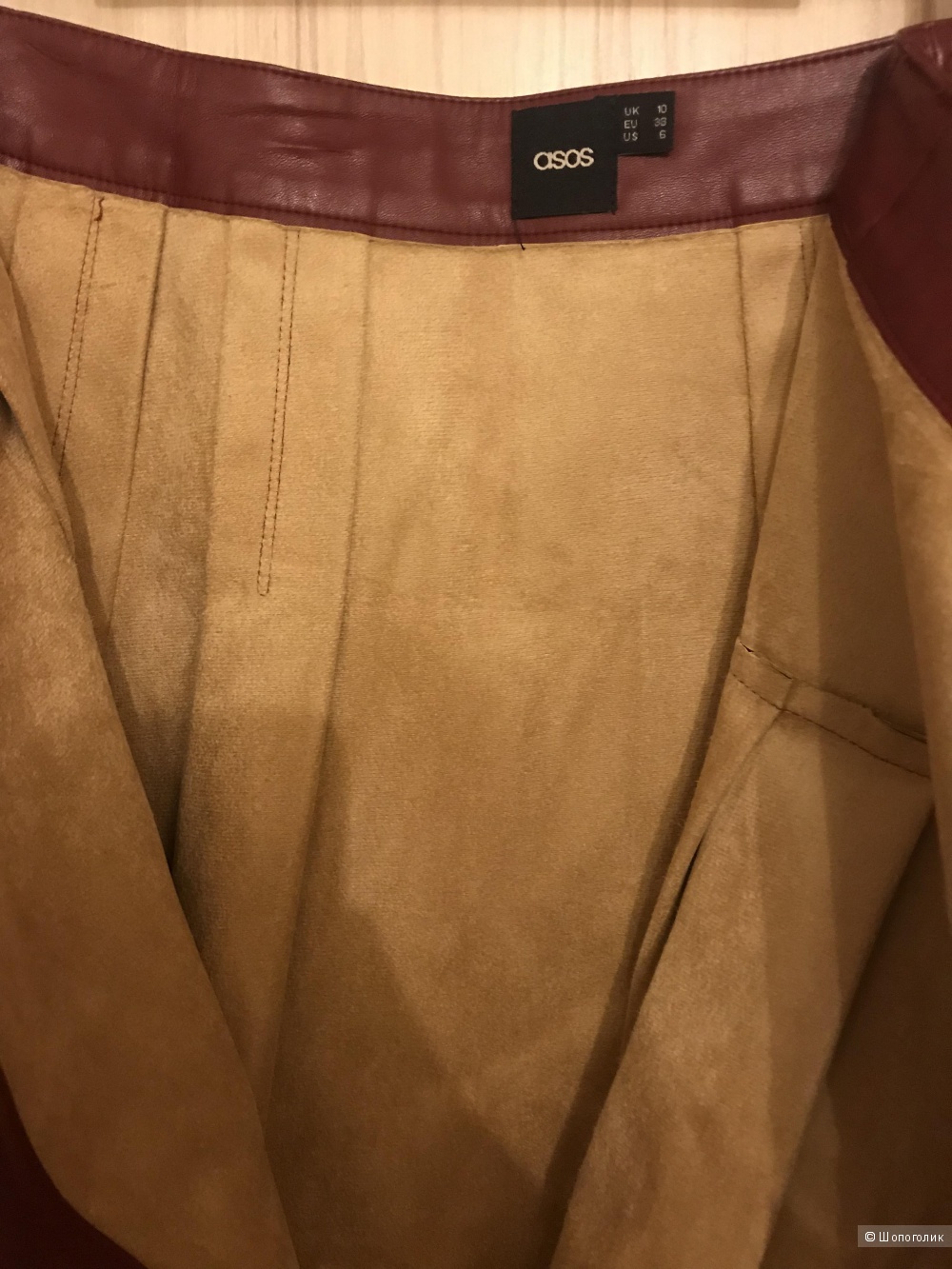 Юбка из кожзаменителя Asos UK10