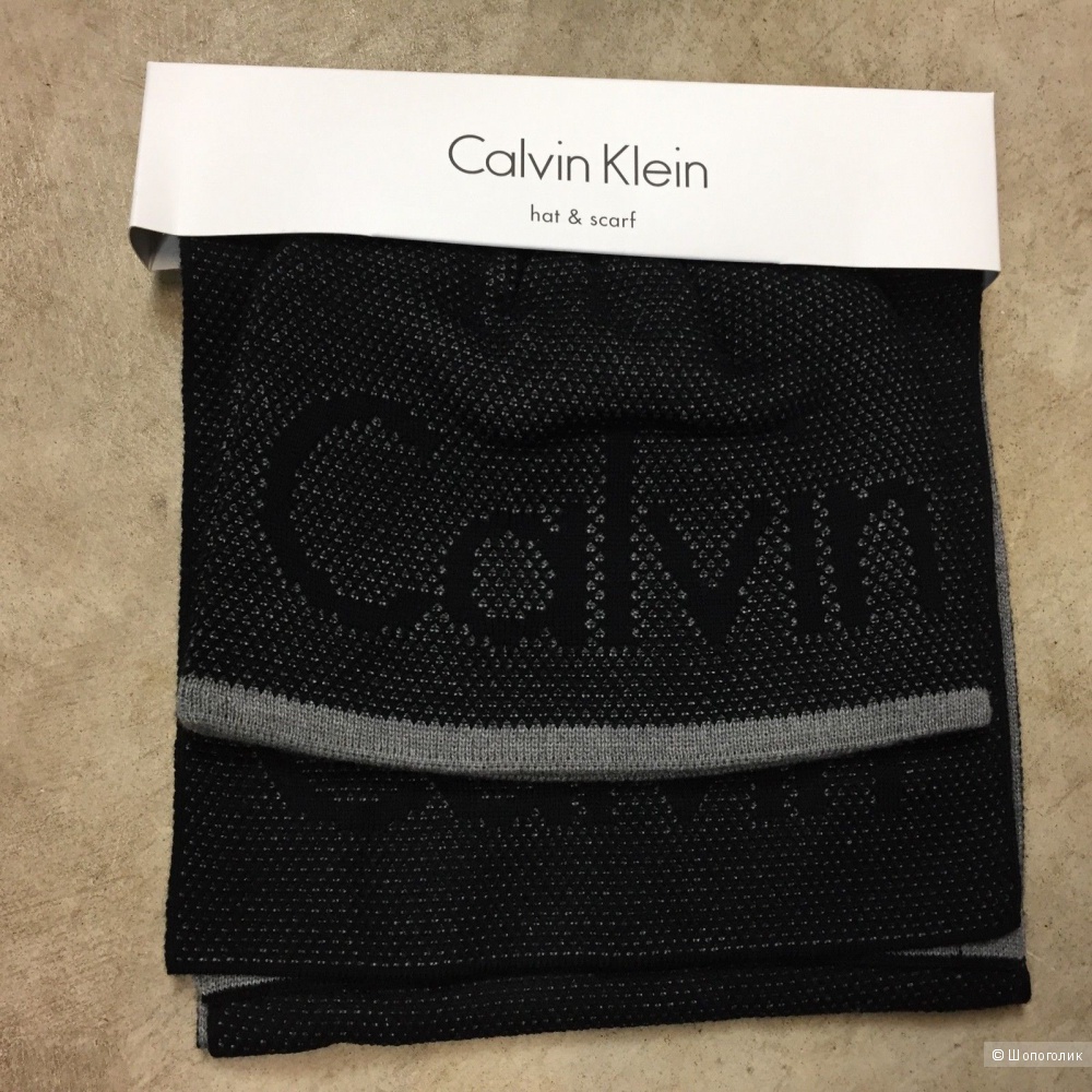 Мужской комплект шапка и шарф CALVIN KLEIN