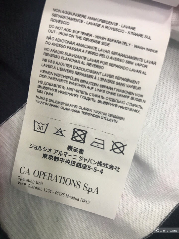 Мужская футболка поло EA7, размер S, M, L, XL