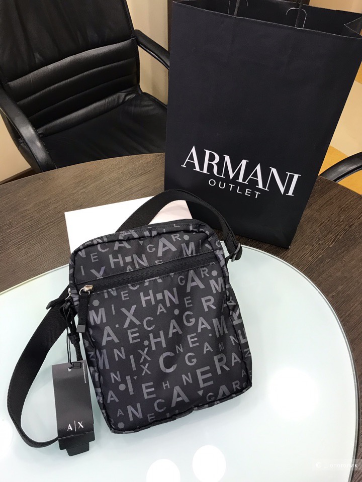 Сумка мужская Armani Exchange, размер 21 см х 25,5 см х 5,5 см