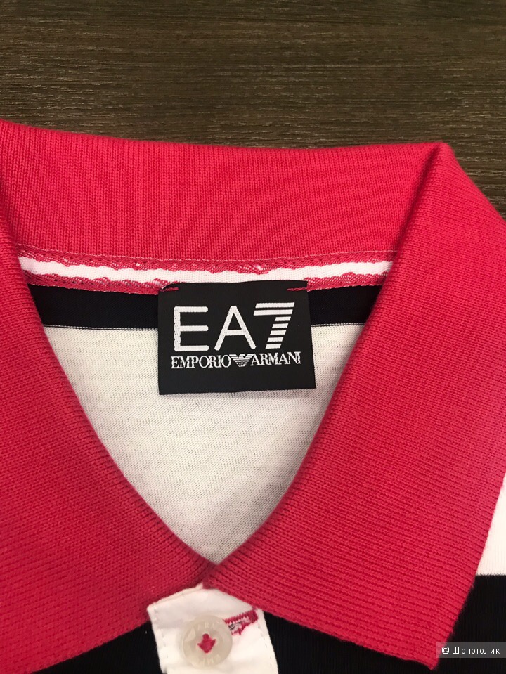 Мужская футболка поло EA7, размер S, M, L, XL