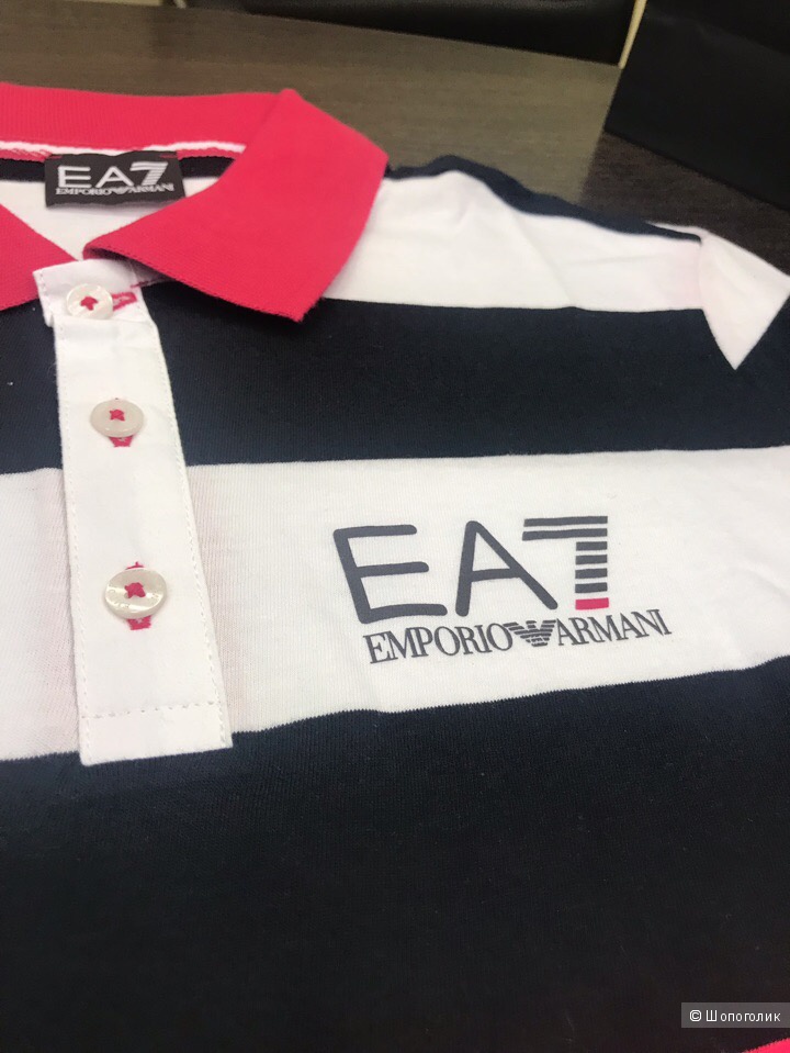 Мужская футболка поло EA7, размер S, M, L, XL