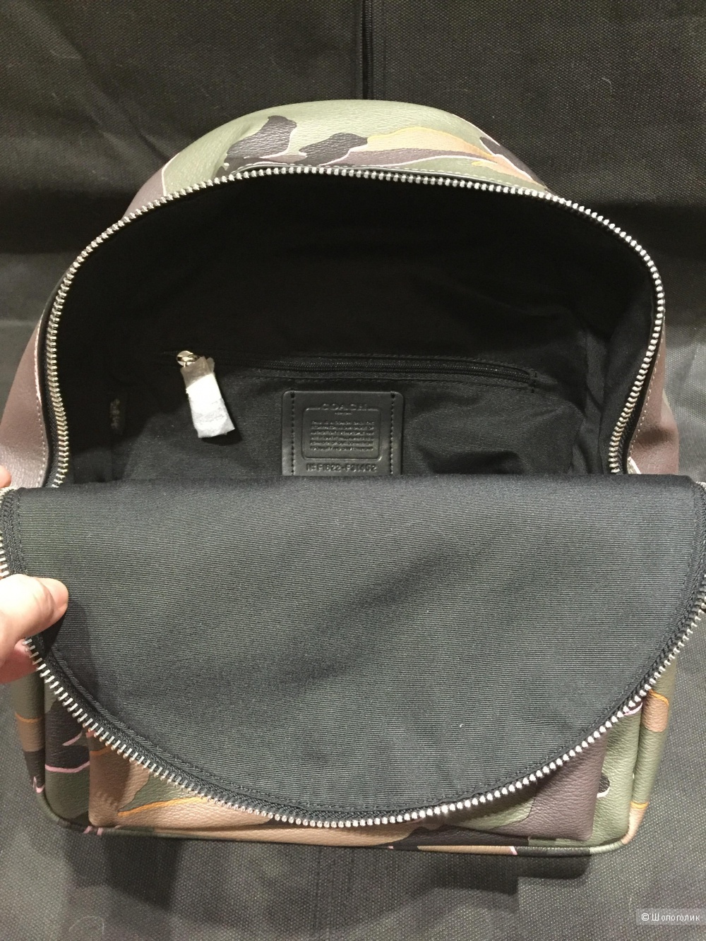 Женский кожаный рюкзак COACH.