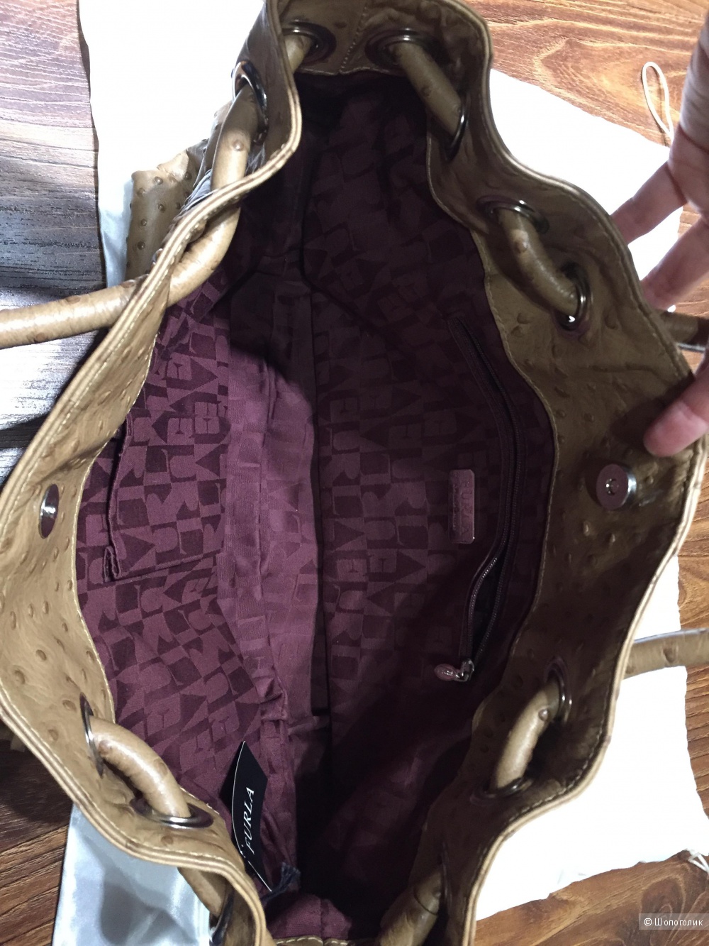 Сумка FURLA из страуса.