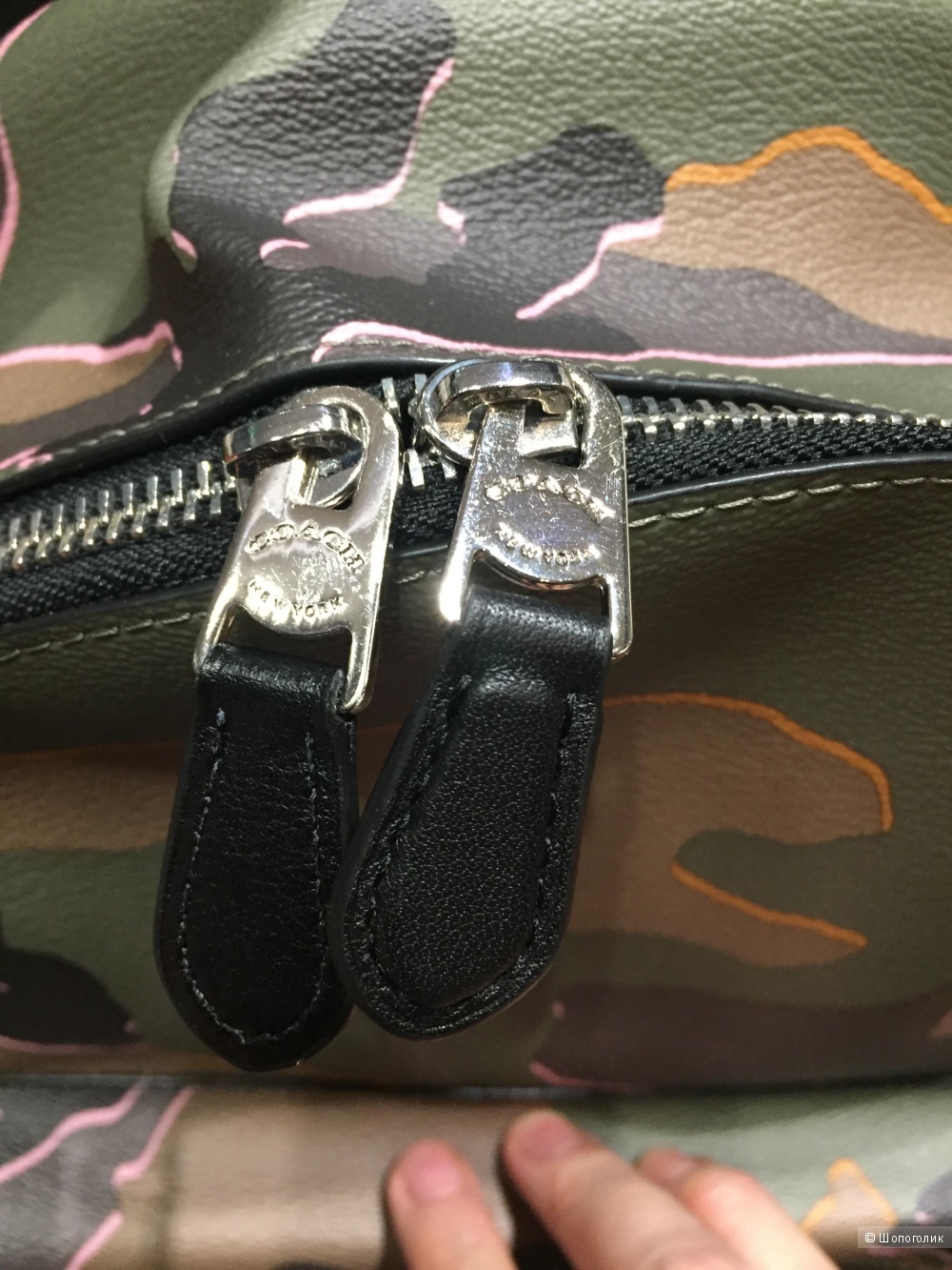 Женский кожаный рюкзак COACH.