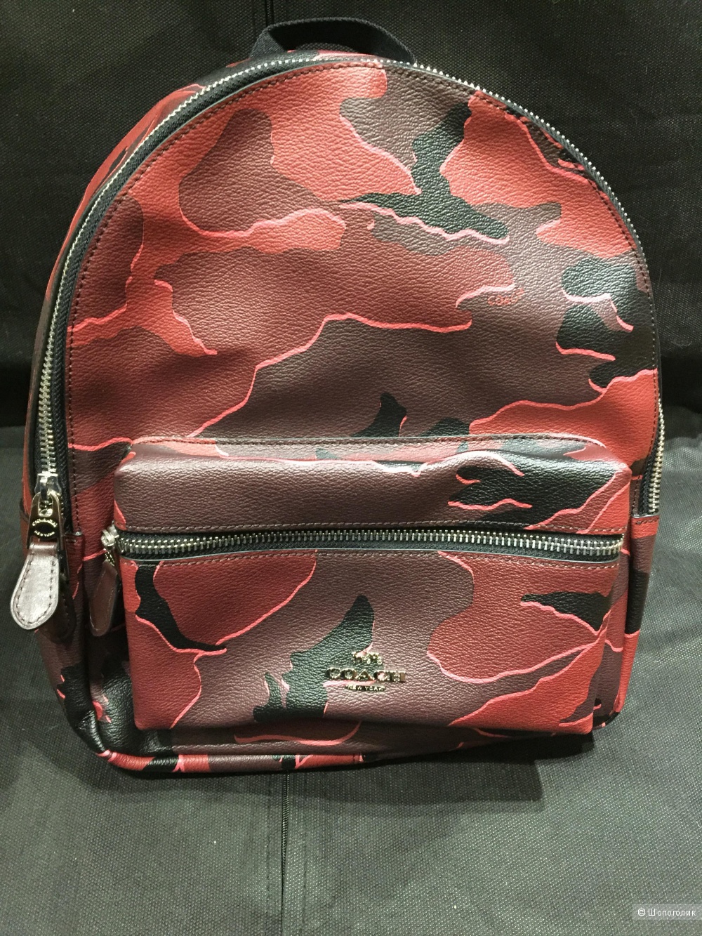 Женский кожаный рюкзак COACH.
