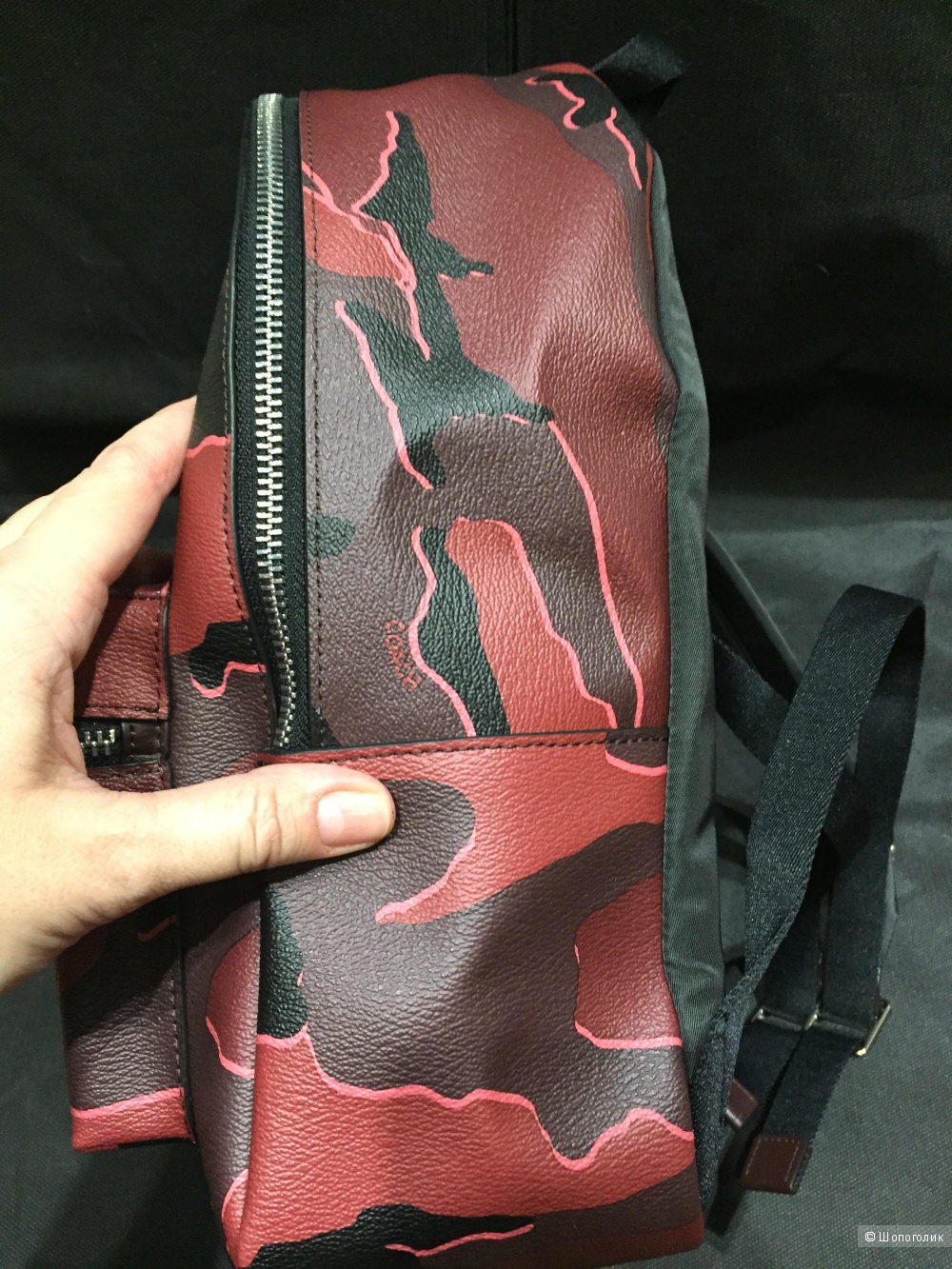 Женский кожаный рюкзак COACH.