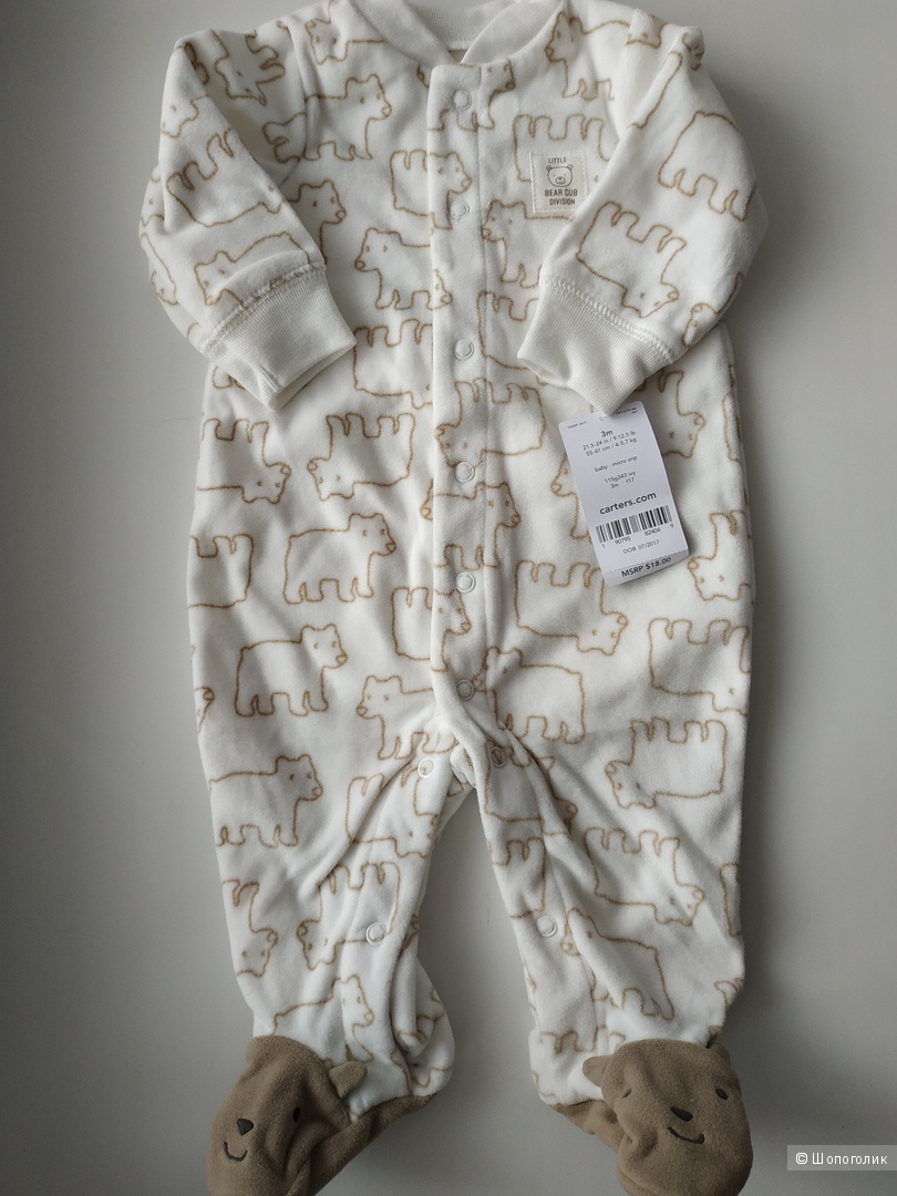 Флисовый комбинезон Carters, размер 3м (61 см)