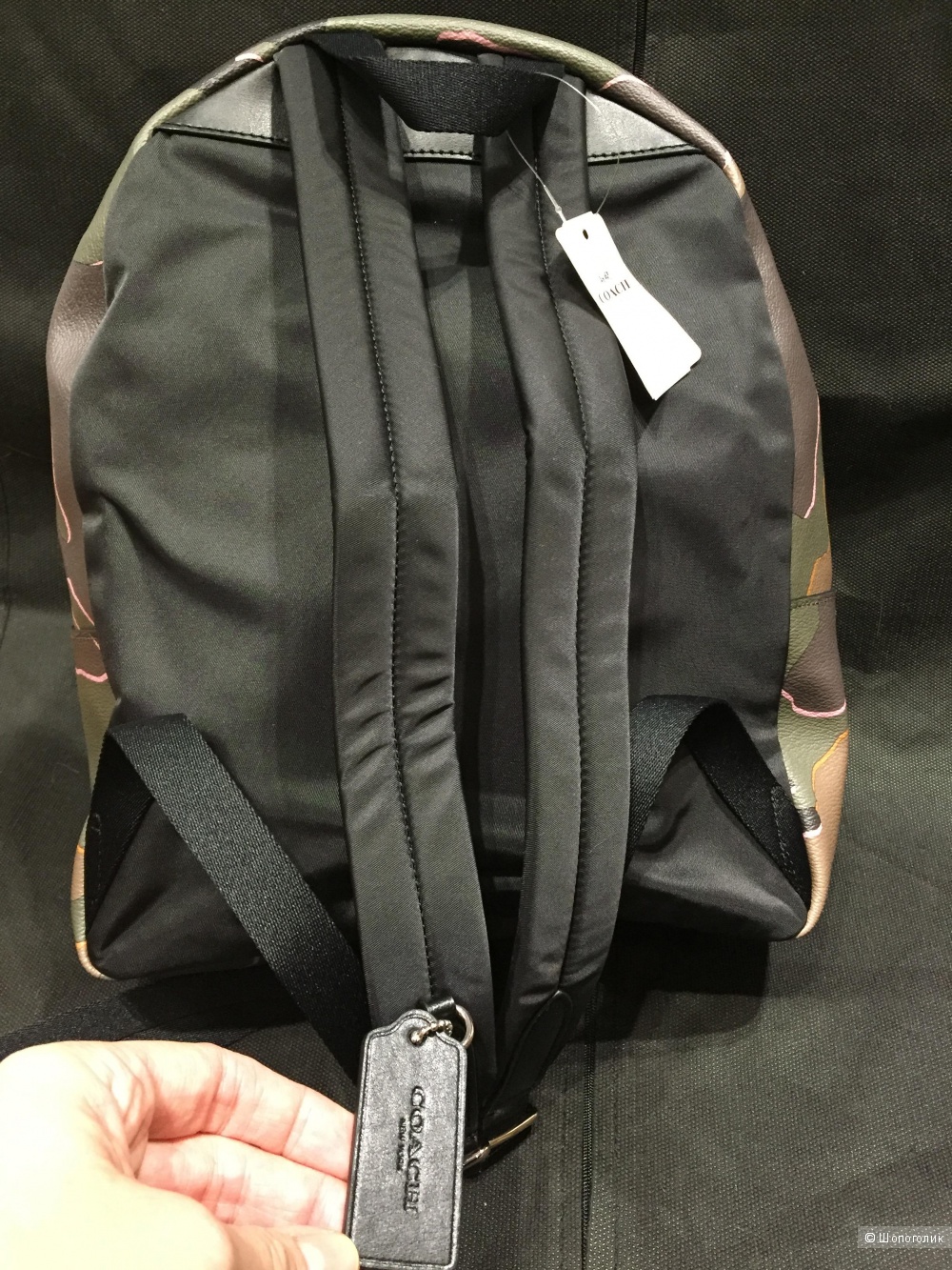 Женский кожаный рюкзак COACH.