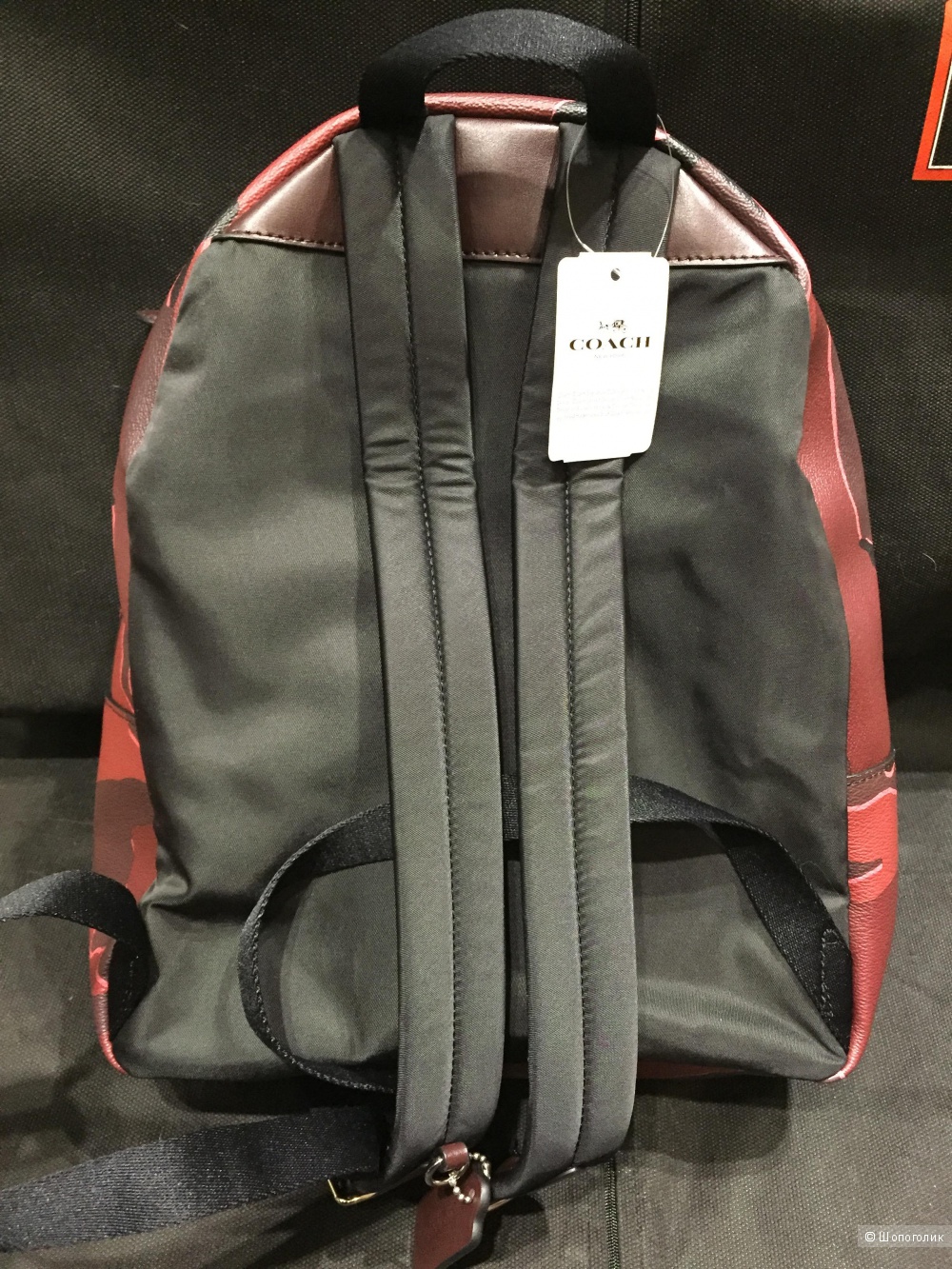 Женский кожаный рюкзак COACH.