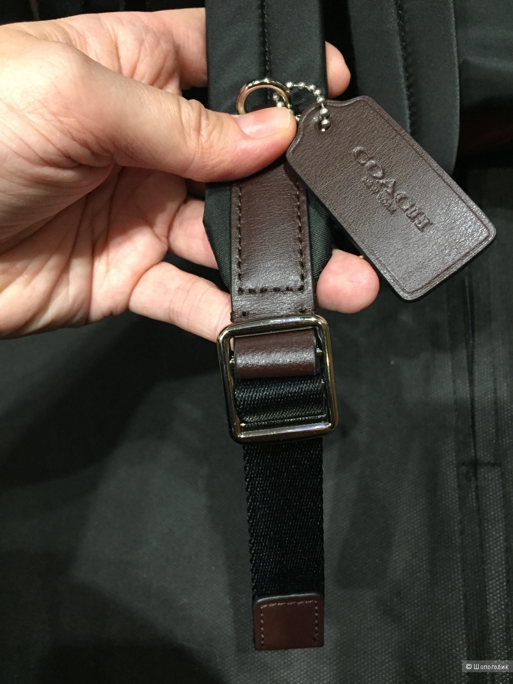 Женский кожаный рюкзак COACH.