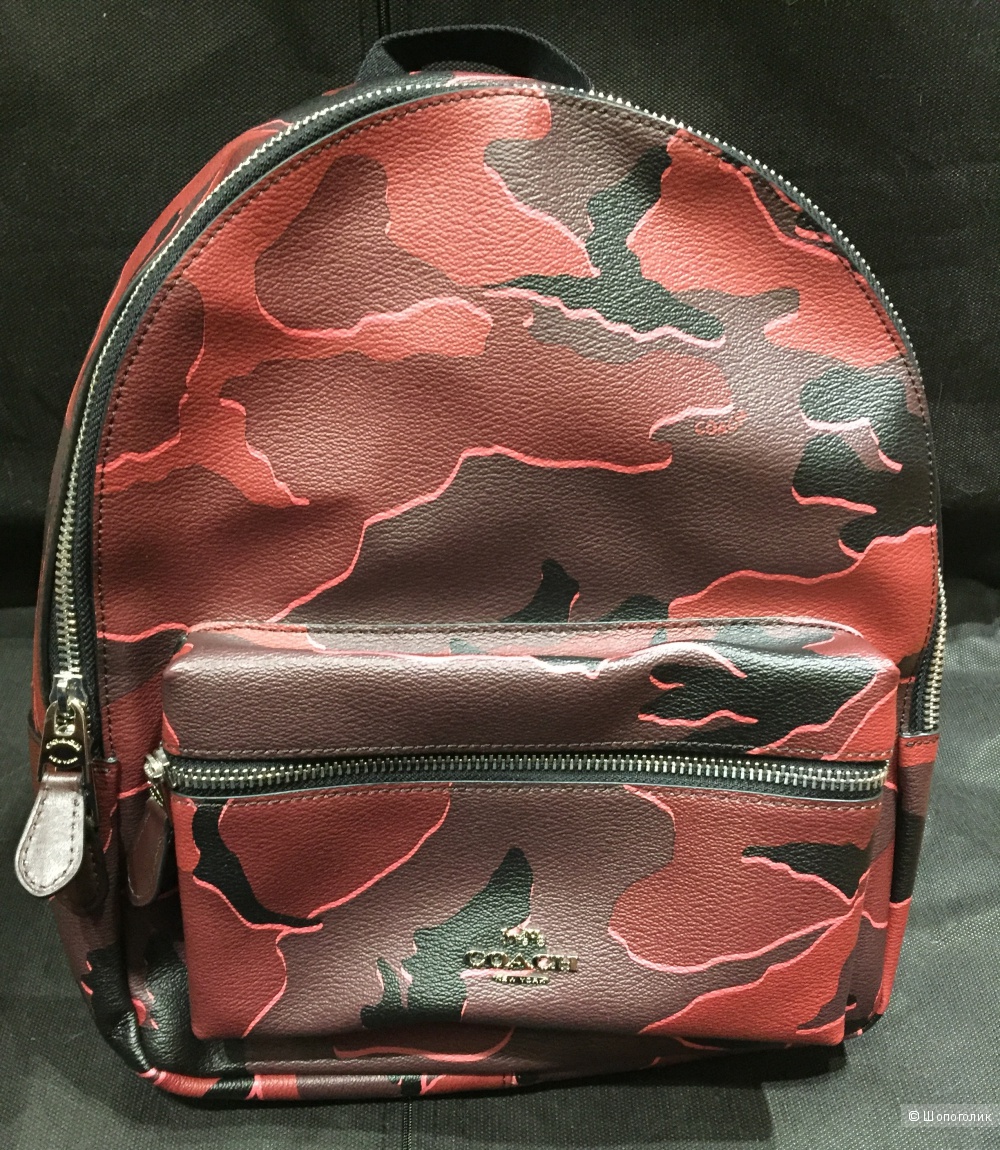 Женский кожаный рюкзак COACH.