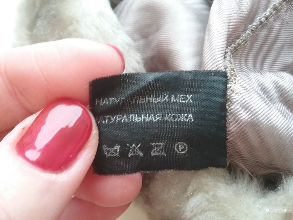 Серая шапка из натурального меха Renar, 54-60 р.