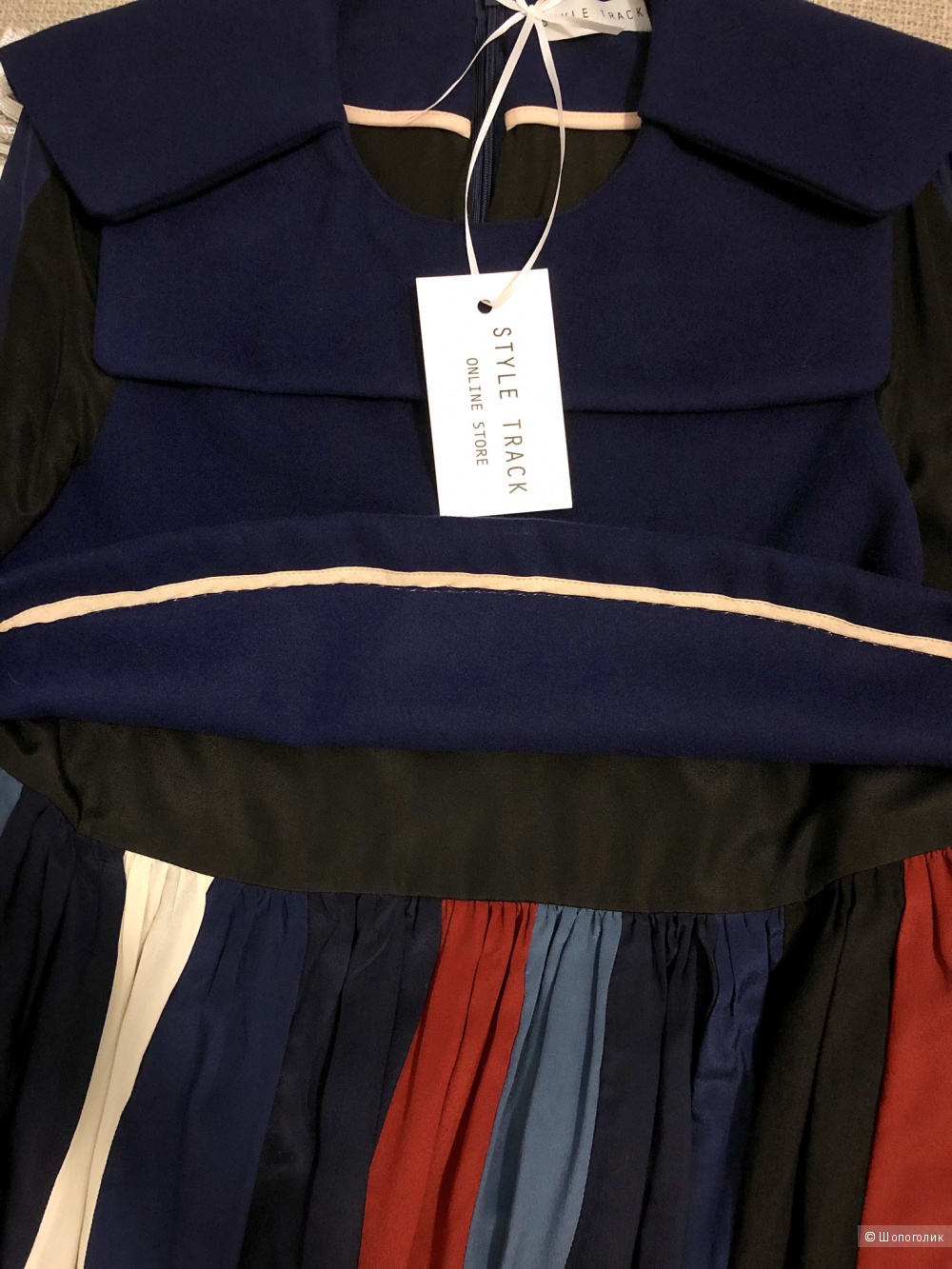 Шелковое платье с шерстью Style Track, размер S