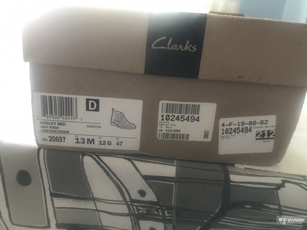 Демисезонные ботинки Clarks Kenley Mid 47 Eu