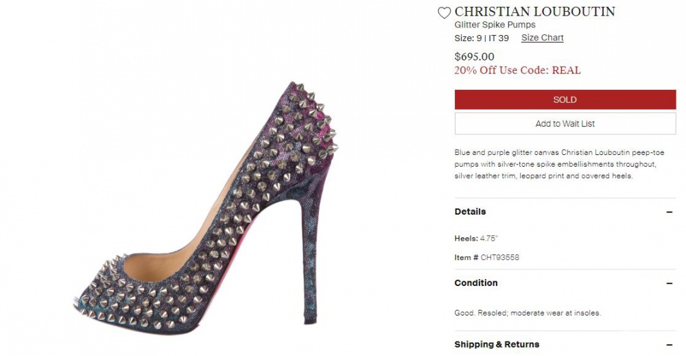 Туфли Christian Louboutin, 37,5-38