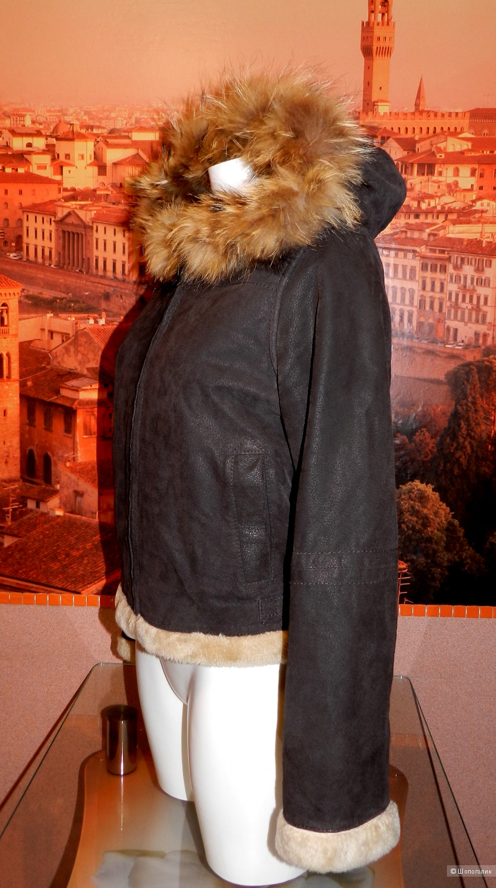 Дубленка кожаная куртка VERA PELLE 46-48