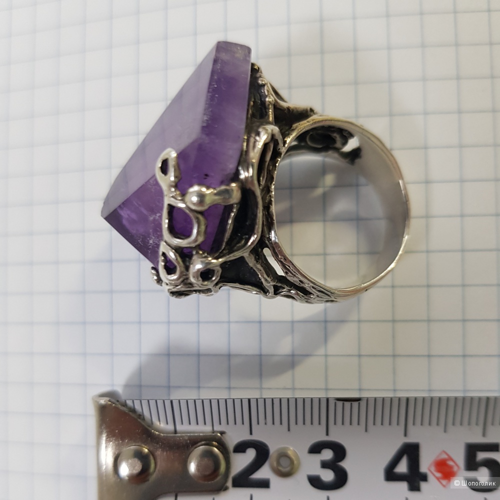 Кольцо авторское из серебра,18.5 размер