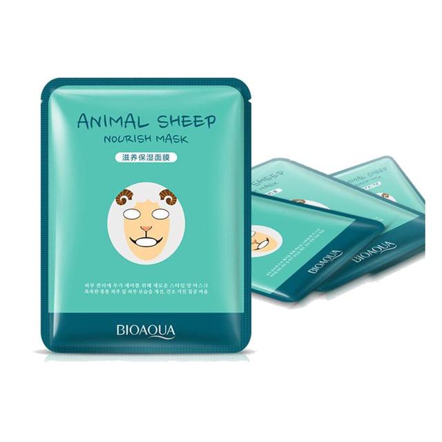 Питательная тканевая маска для лица с принтом Овечка BIOAQUA Animal Sheep Nourish Mask