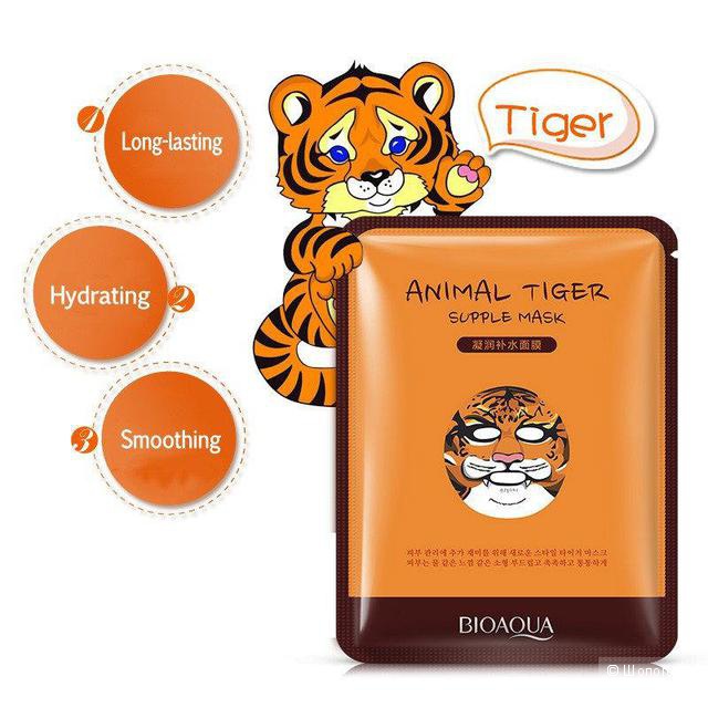 Восстанавливающая тканевая маска для лица с принтом Тигр BIOAQUA Animal Tiger Supple Mask