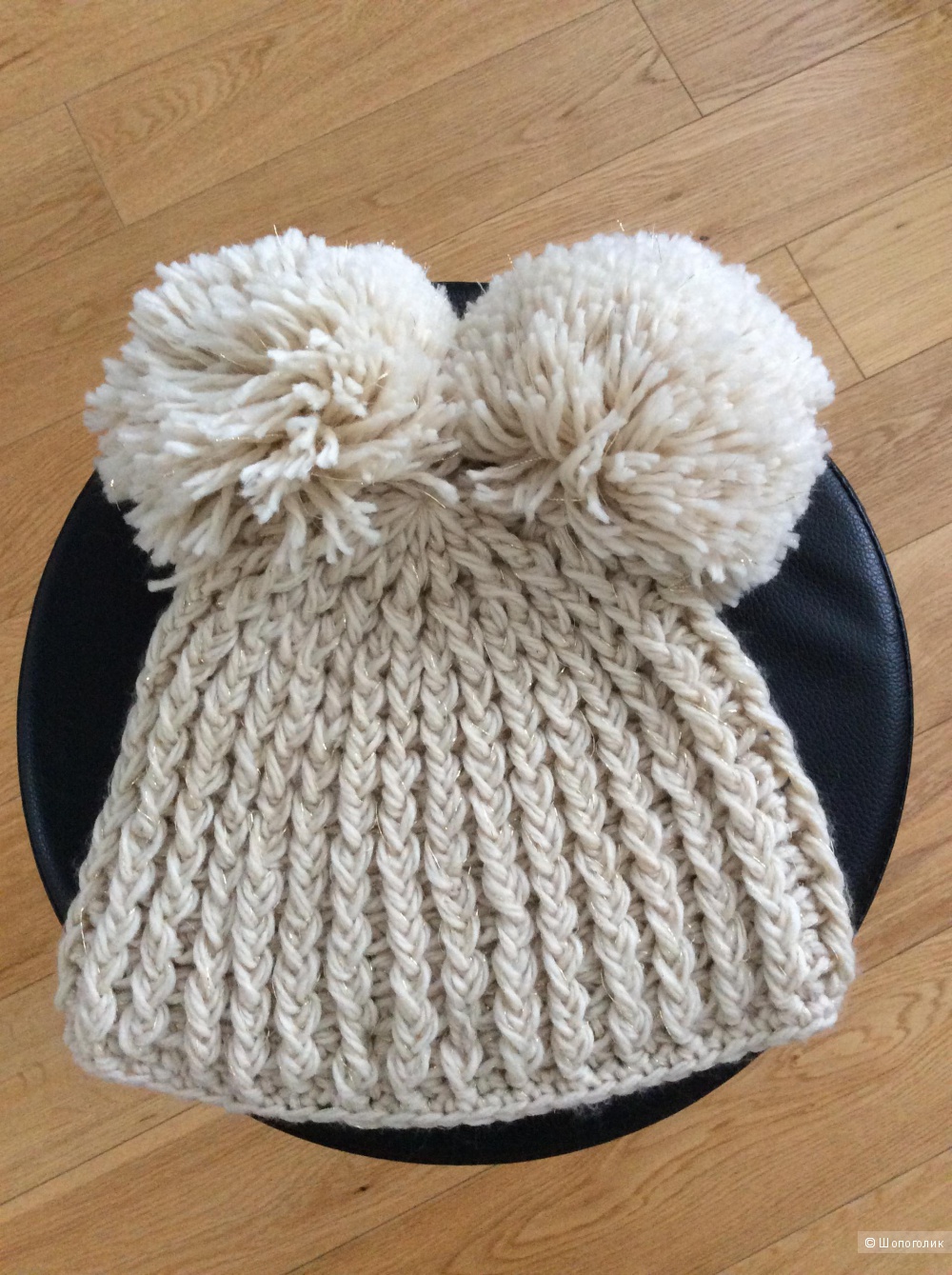 Шапка River Island 2 Pom Pom Hat, one size