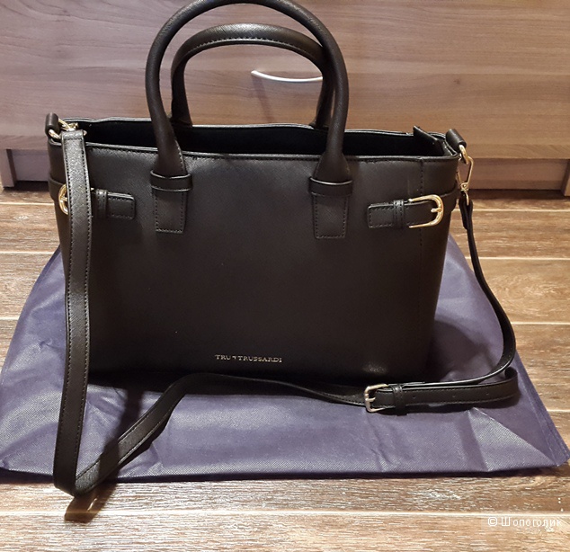 Сумка кожаная, Tru Trussardi, 24,5*34*12 см