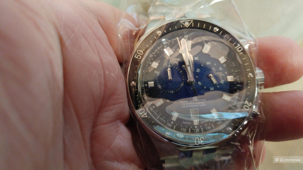 Швейцарские наручные часы Edox 10109-3MBUIN с хронографом Delfin