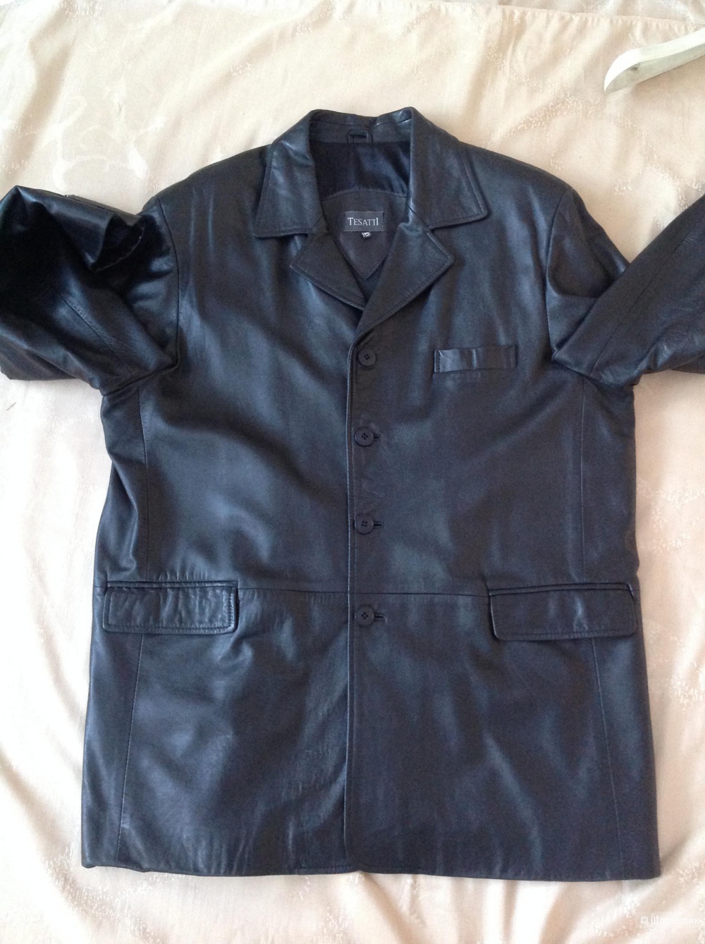 Кожаный пиджак Tesatti, размер 54-56-58