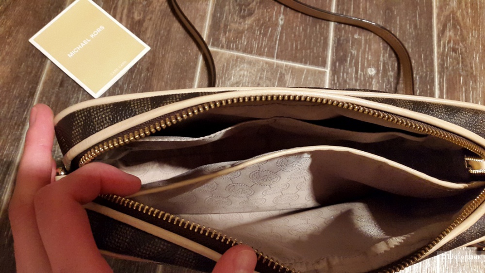 Сумка Michael Kors jet set travel large crossbody monogram