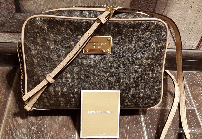 Сумка Michael Kors jet set travel large crossbody monogram