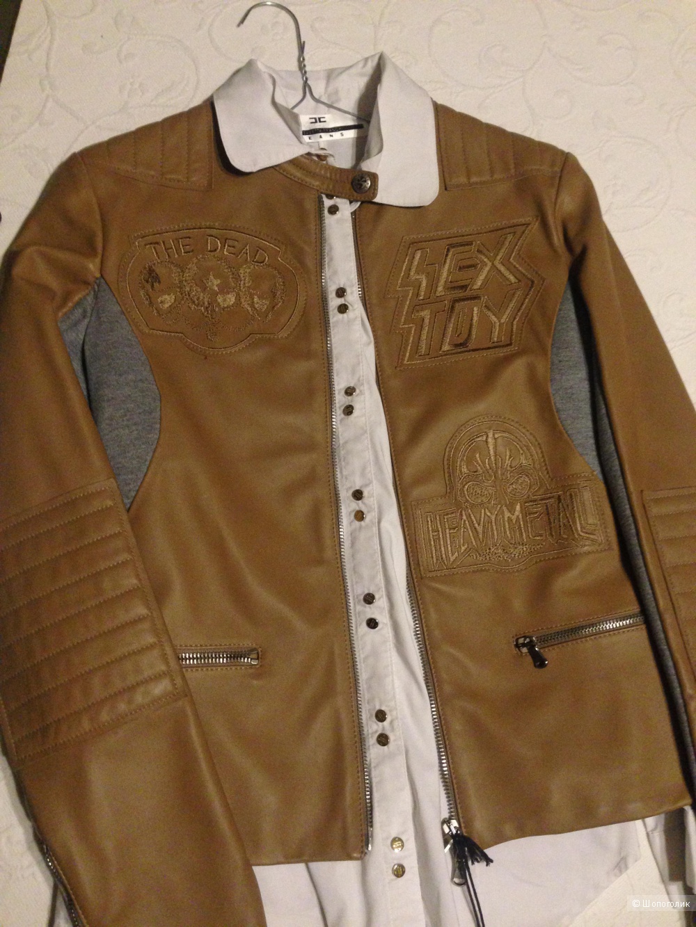 Кожаная куртка JOHN RICHMOND, 44 размер