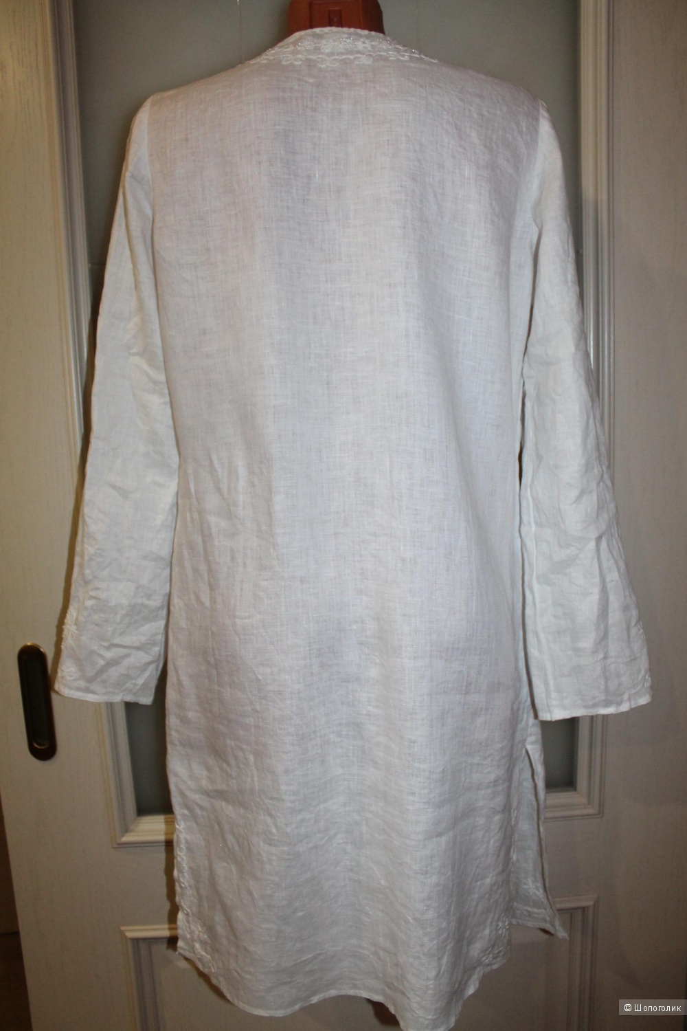Льняное платье-туника  Zara, размер М