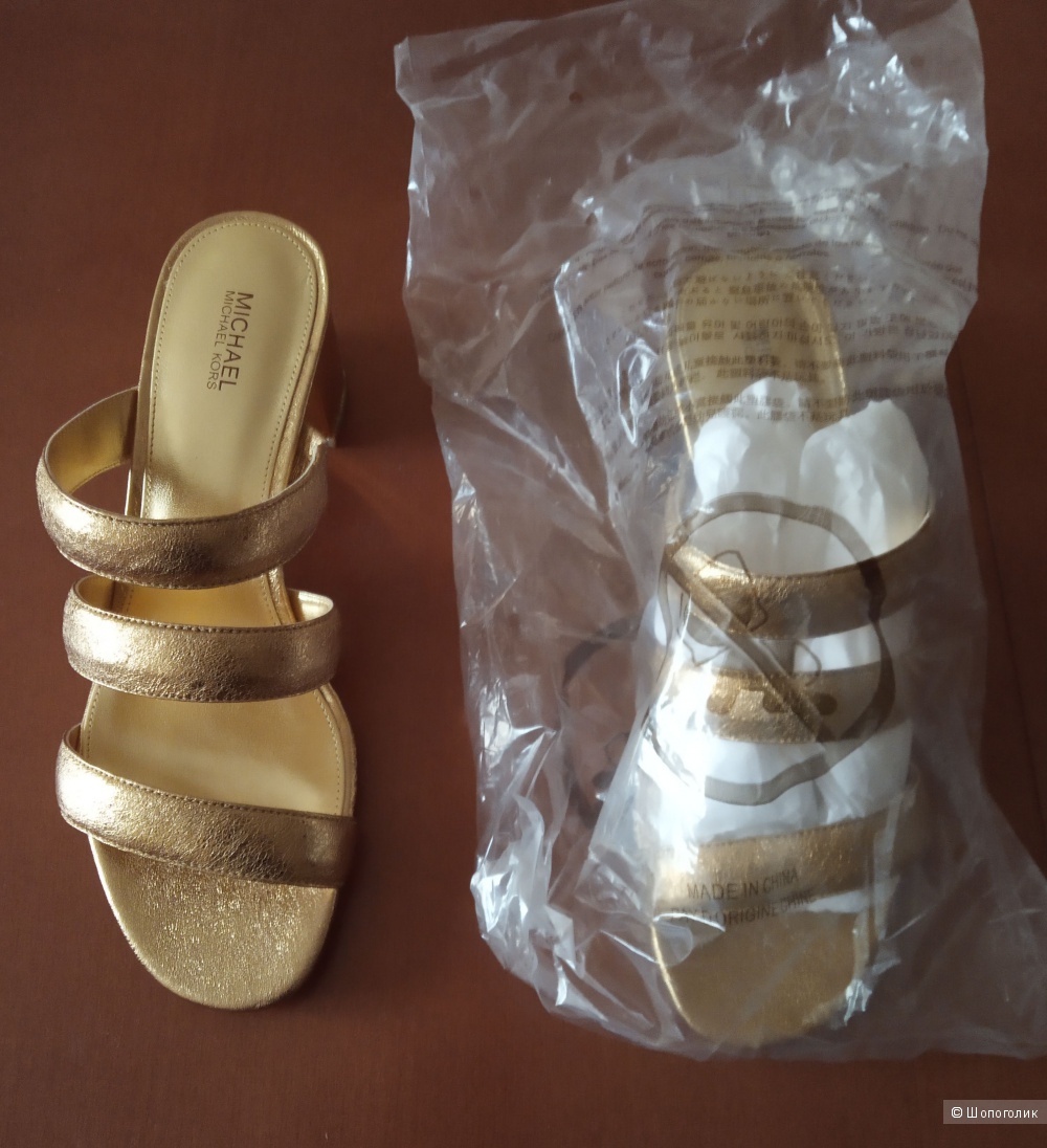 Золотые сабо Michael kors р.8.5