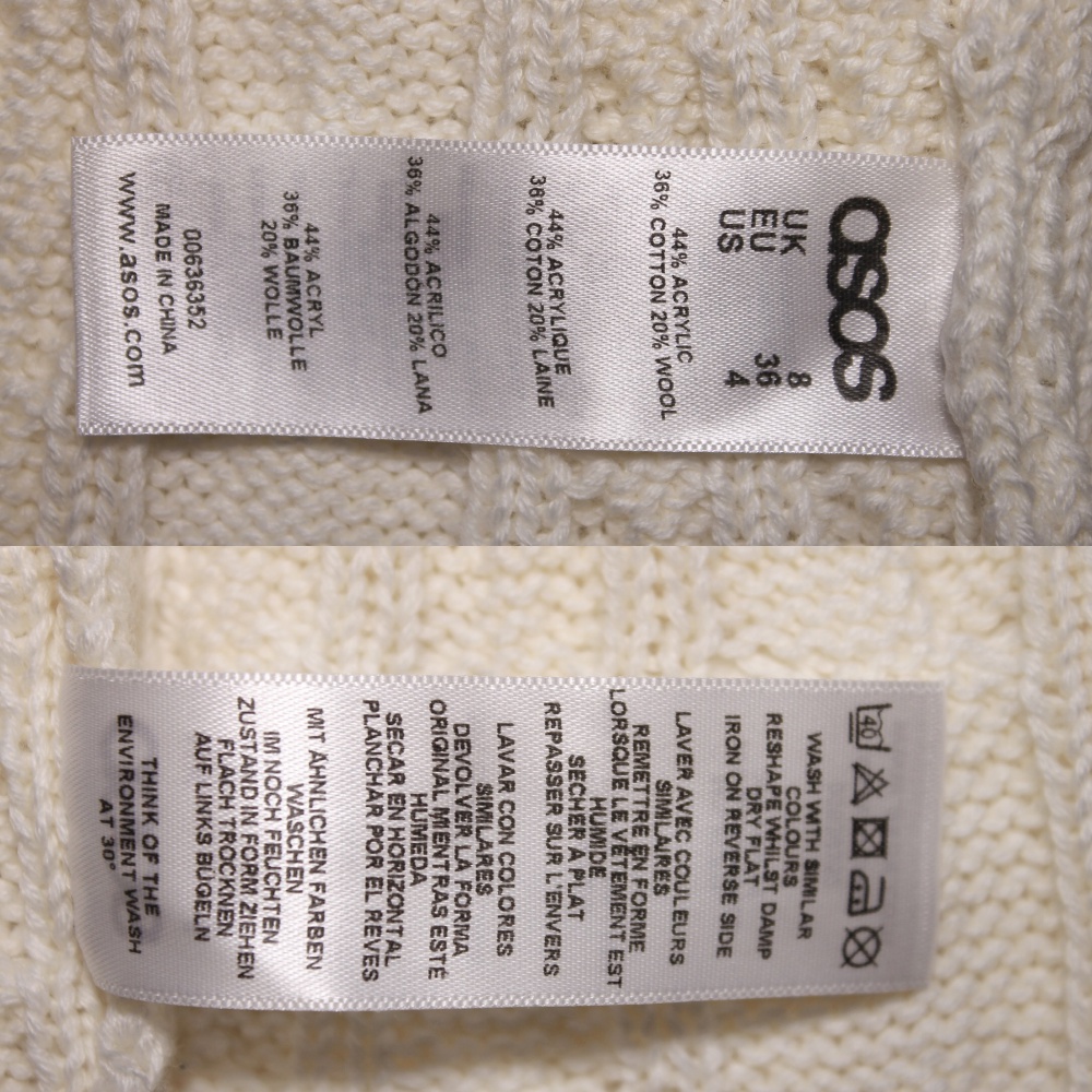 Вязаное платье ASOS, размер UK8 (42)