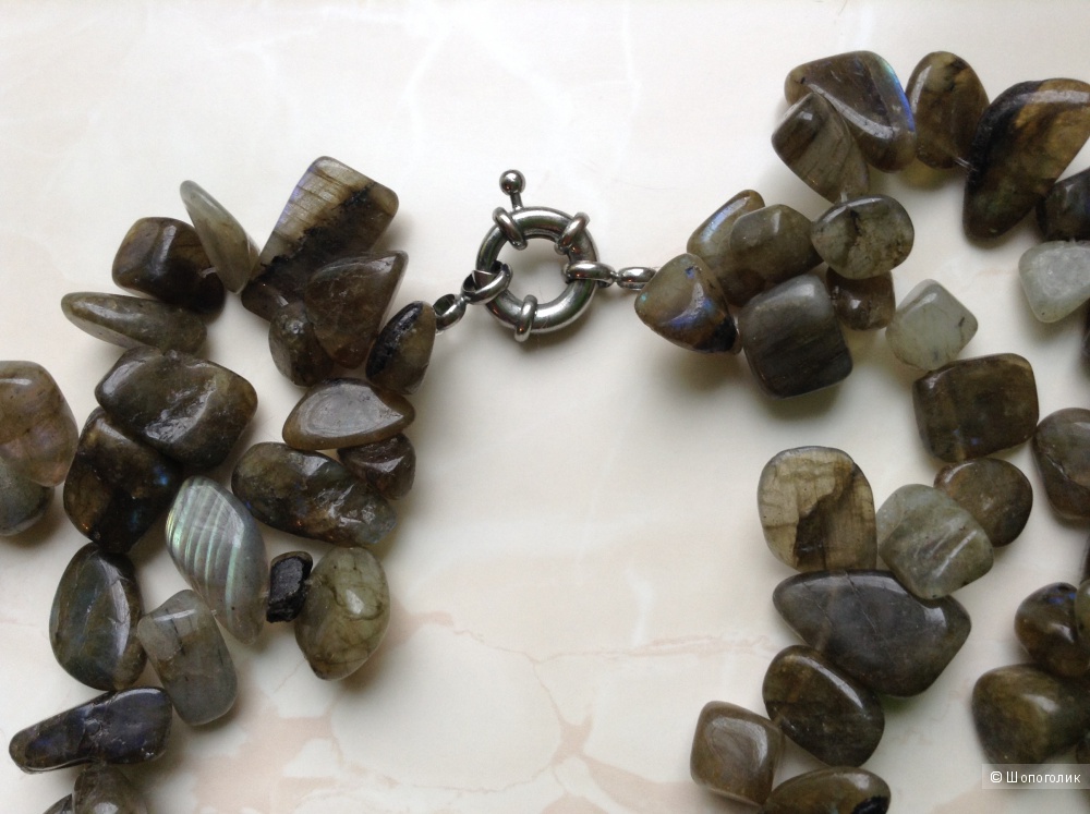 Ожерелье из натурального Лабрадора, 45 см