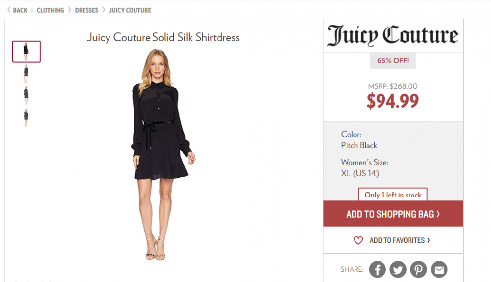 Платье Juicy Couture Black Label, размер М