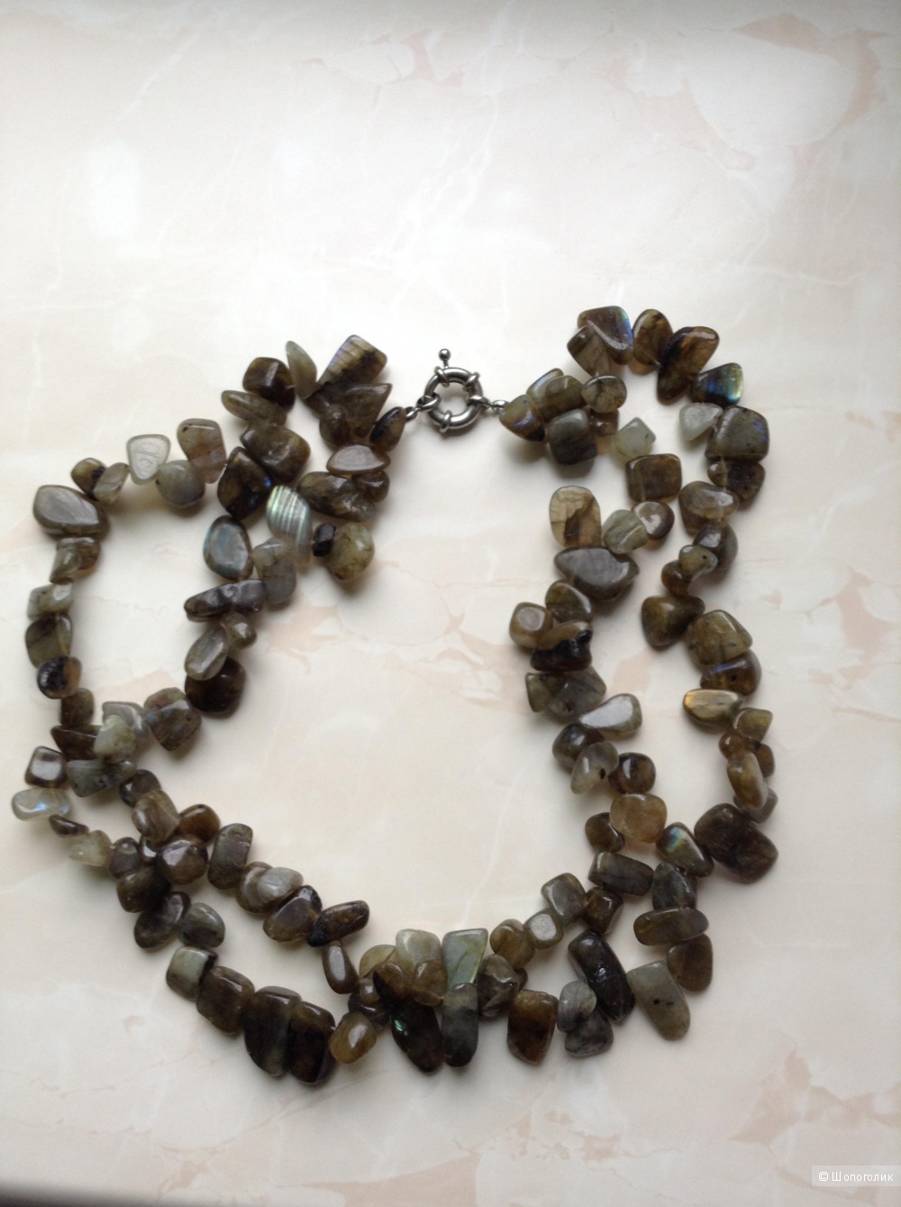 Ожерелье из натурального Лабрадора, 45 см