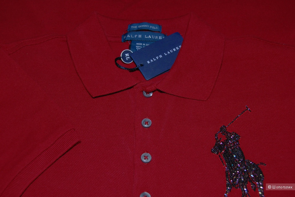 Рубашка-поло Ralph Lauren Blue Label Crystal Big Pony, размер XS