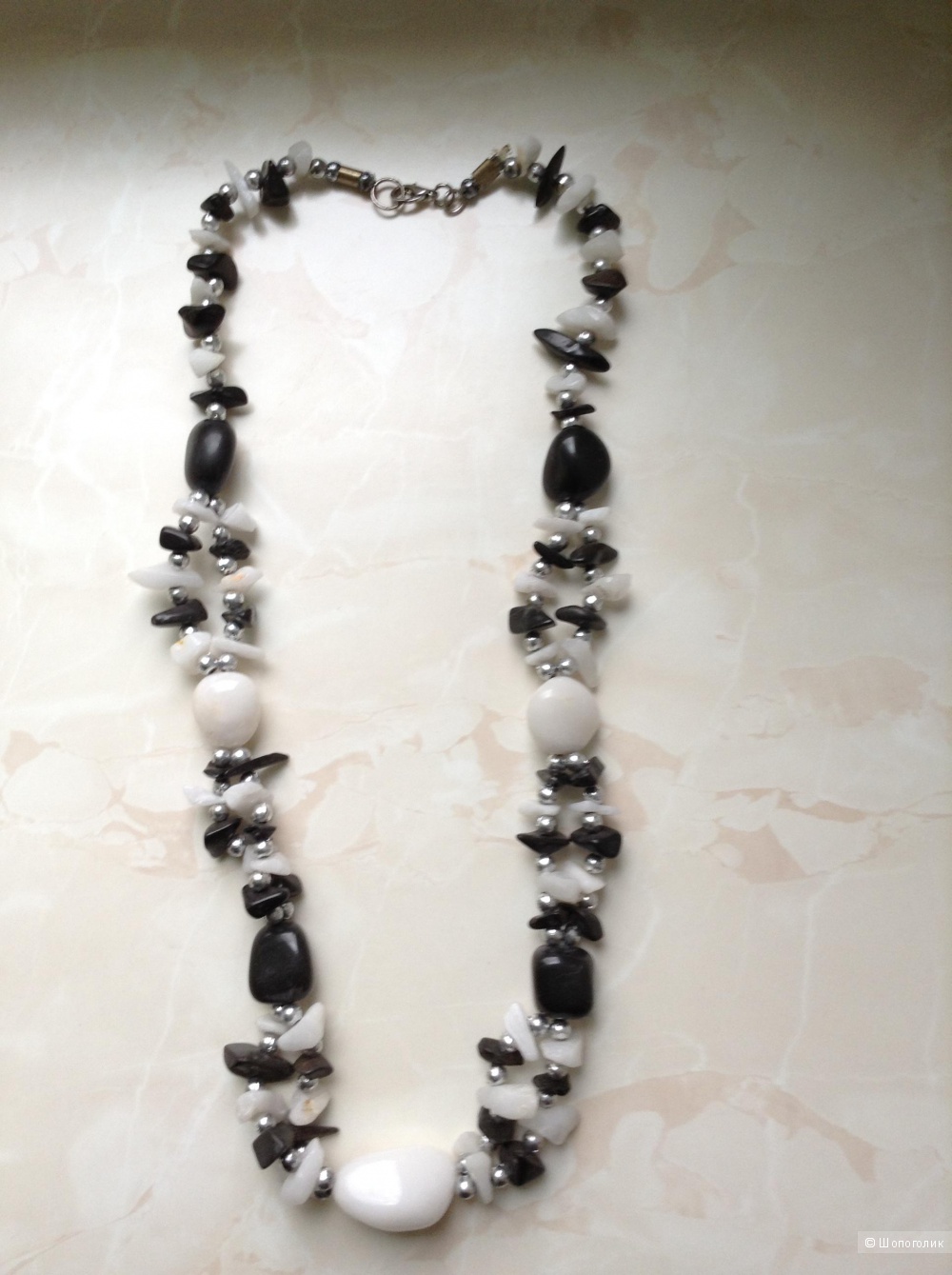 Ожерелье из натурального агата, 60 см