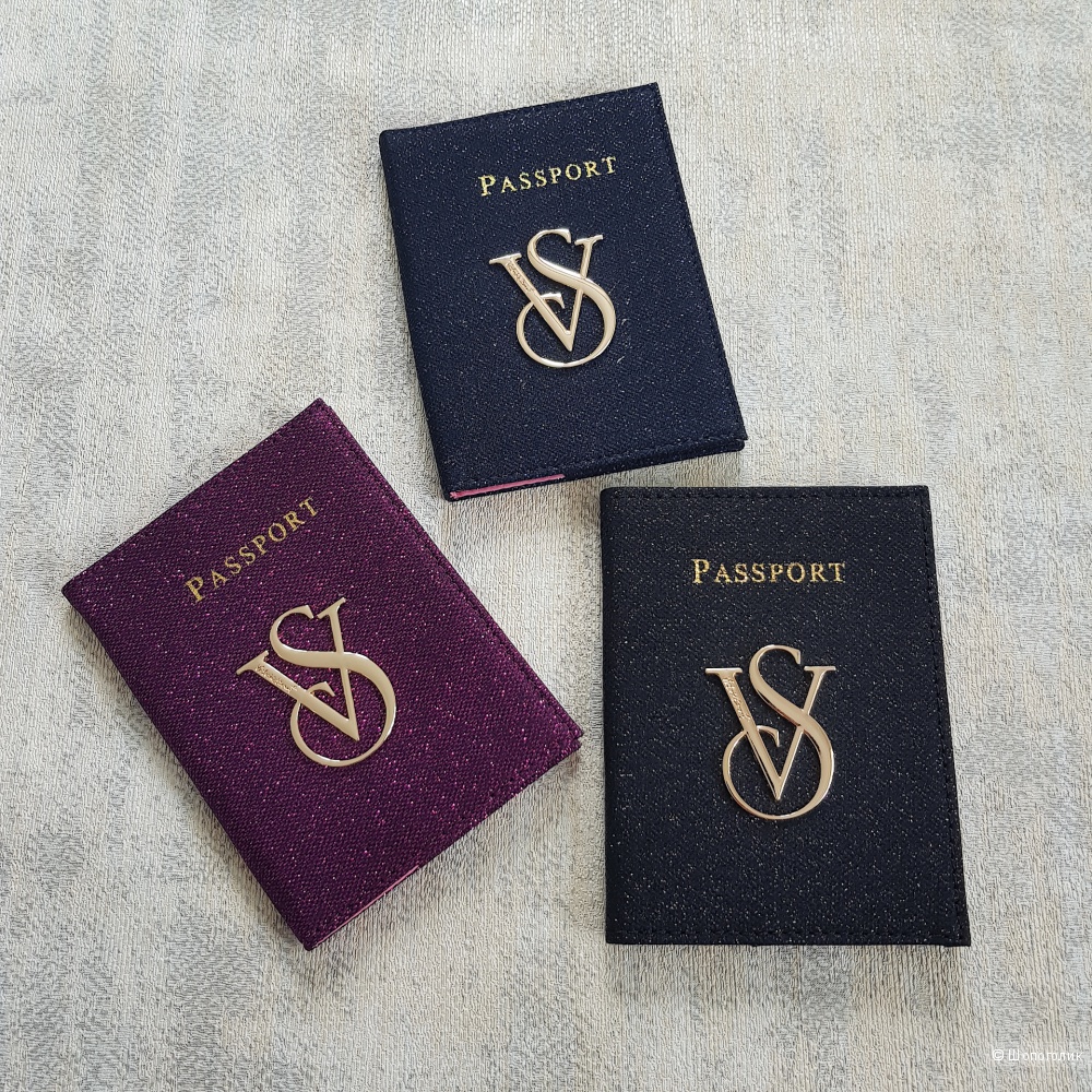 Обложка на паспорт Victoria's Secret с блестками