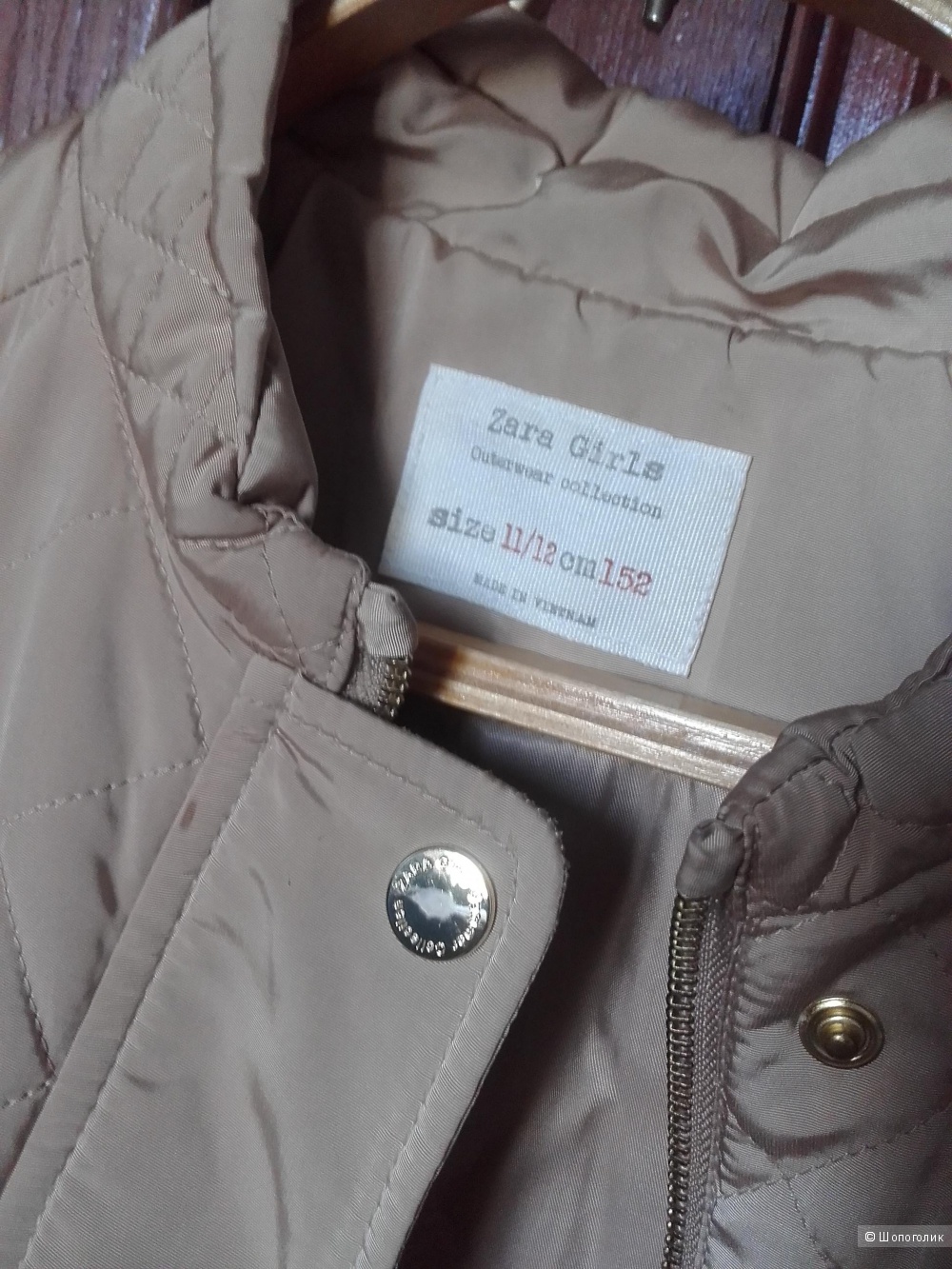 Пальто Zara 146-152 см (10-12 лет), цвет бежевый
