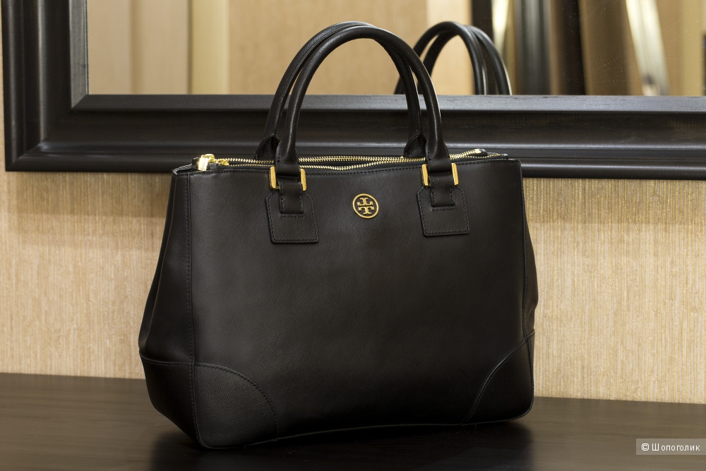 Сумка-тоут женская, Tory Burch Robinson Double Zip, medium.