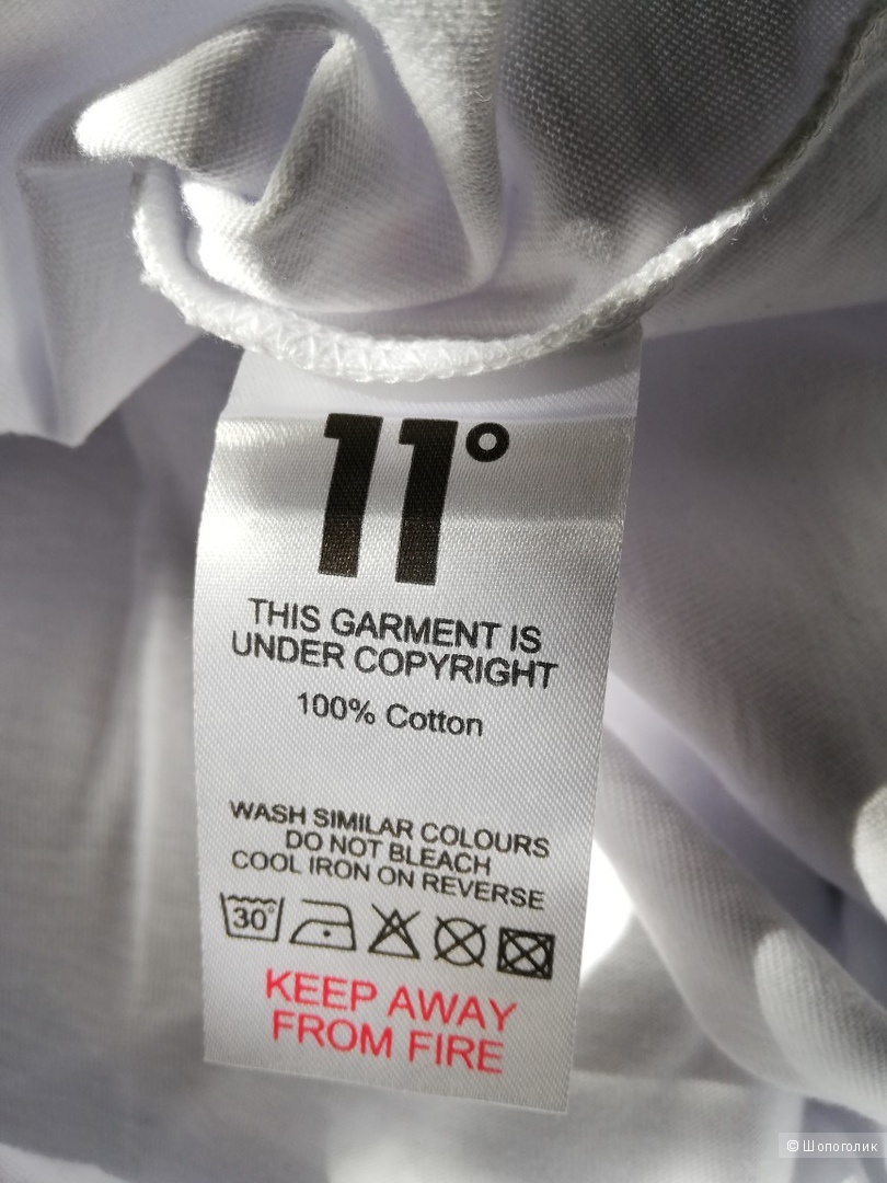 Удлинённая облегающая футболка "11 градусов". Англия